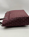 Michael Kors Purple Monogram Blaire Large Logo Chain Tote Bag
