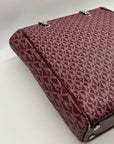 Michael Kors Purple Monogram Blaire Large Logo Chain Tote Bag
