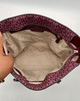 Michael Kors Purple Monogram Blaire Large Logo Chain Tote Bag
