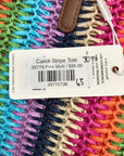 Urban Expressions Pink Multi-Color Candi Stripe Tote Bag