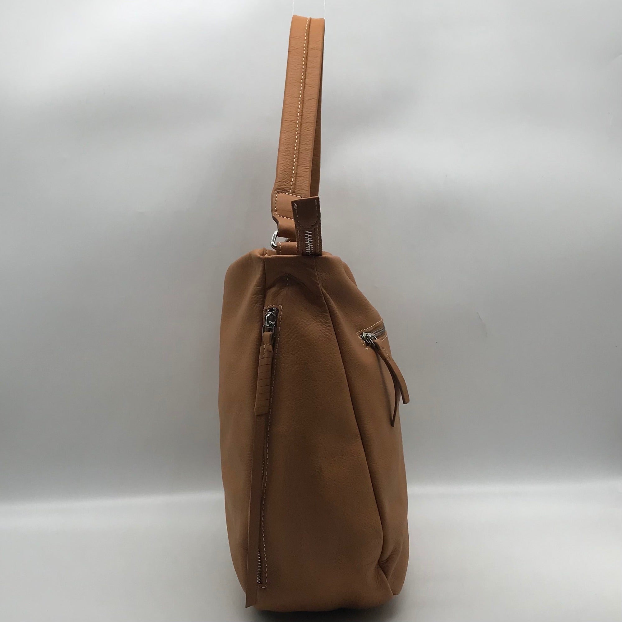 Unbranded Tan Leather Hobo Crossbody
