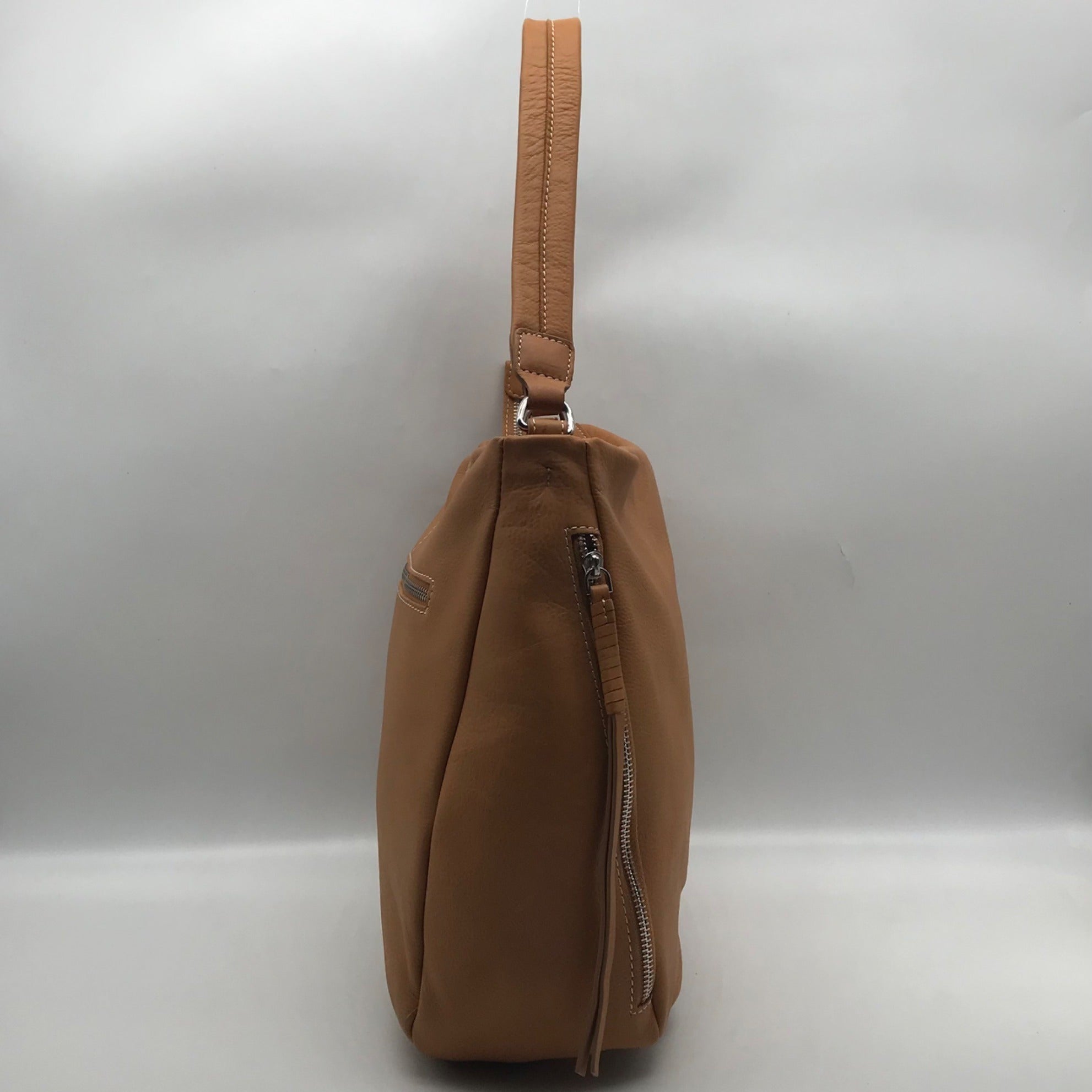 Unbranded Tan Leather Hobo Crossbody