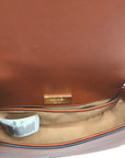 Ralph Lauren Brown Leather & Raffia Woven Tanner Crossbody Bag  - NWT