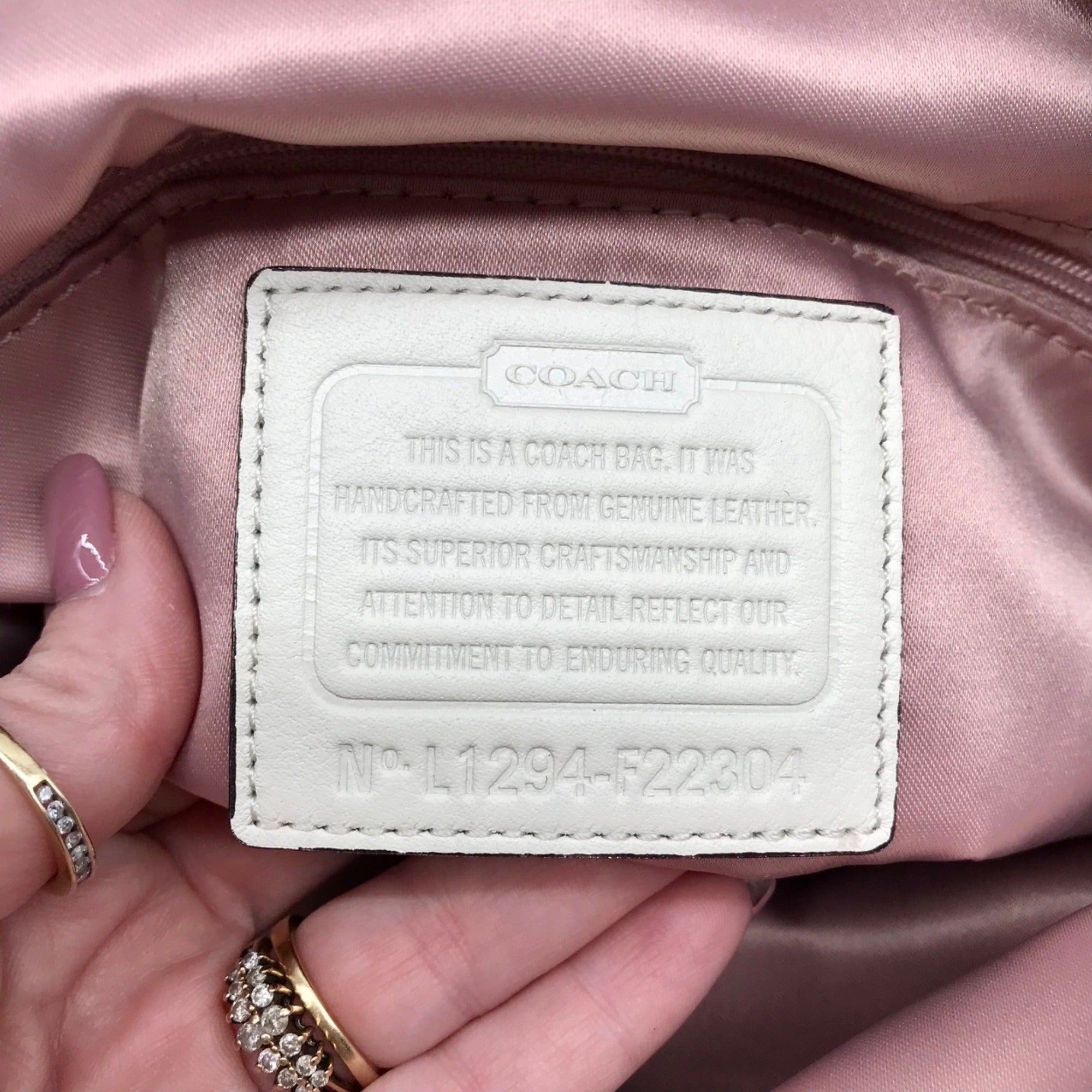 Coach White Leather Vintage Kristin Double Zip Satchel F22304