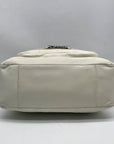 Coach White Leather Vintage Kristin Double Zip Satchel F22304