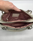 Coach White Leather Vintage Kristin Double Zip Satchel F22304