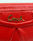 Coach Red Cherry Leather Ashley Zippy Wristlet