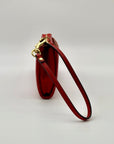 Coach Red Cherry Leather Ashley Zippy Wristlet