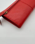 Coach Red Cherry Leather Ashley Zippy Wristlet