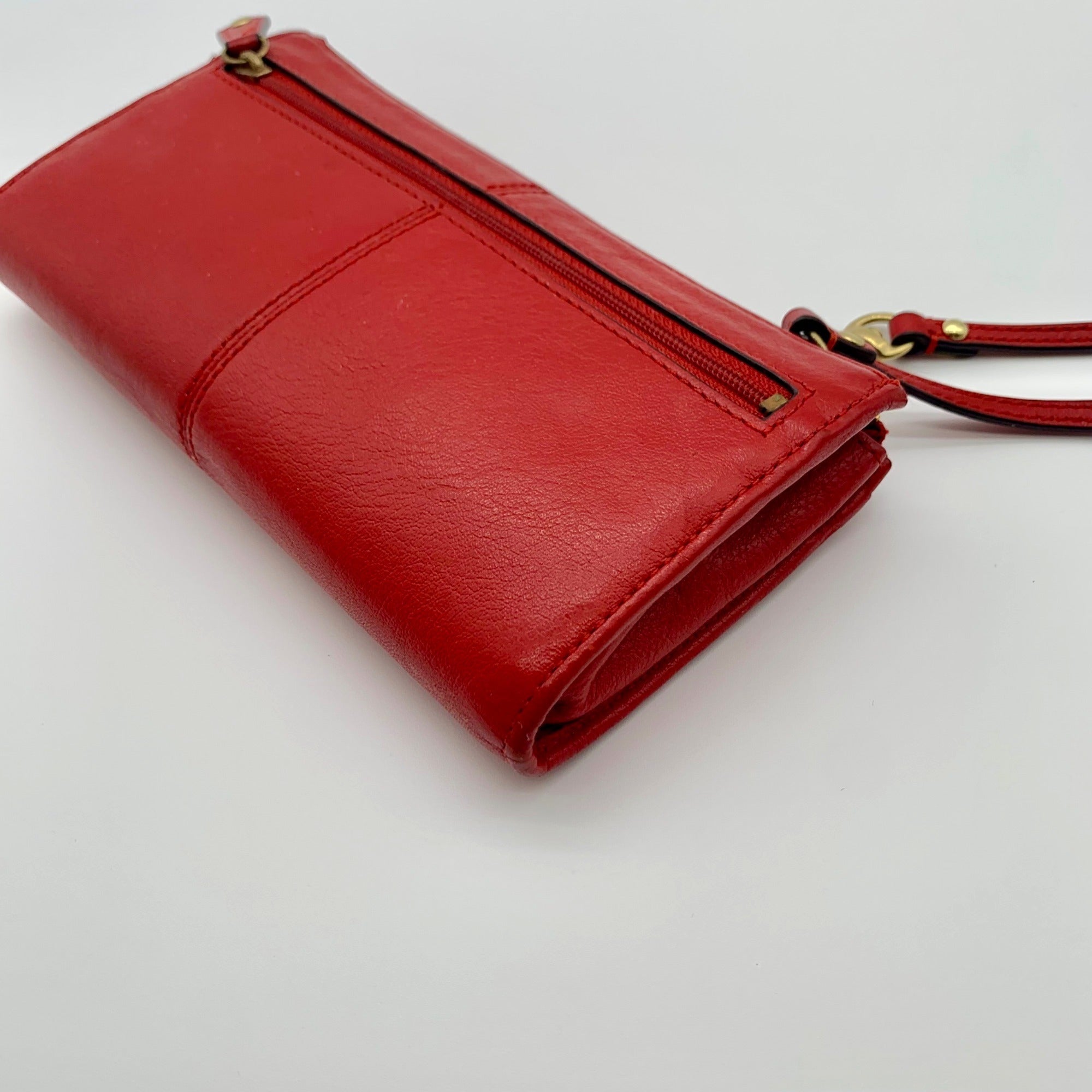 Coach Red Cherry Leather Ashley Zippy Wristlet