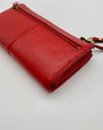 Coach Red Cherry Leather Ashley Zippy Wristlet