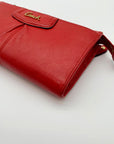 Coach Red Cherry Leather Ashley Zippy Wristlet