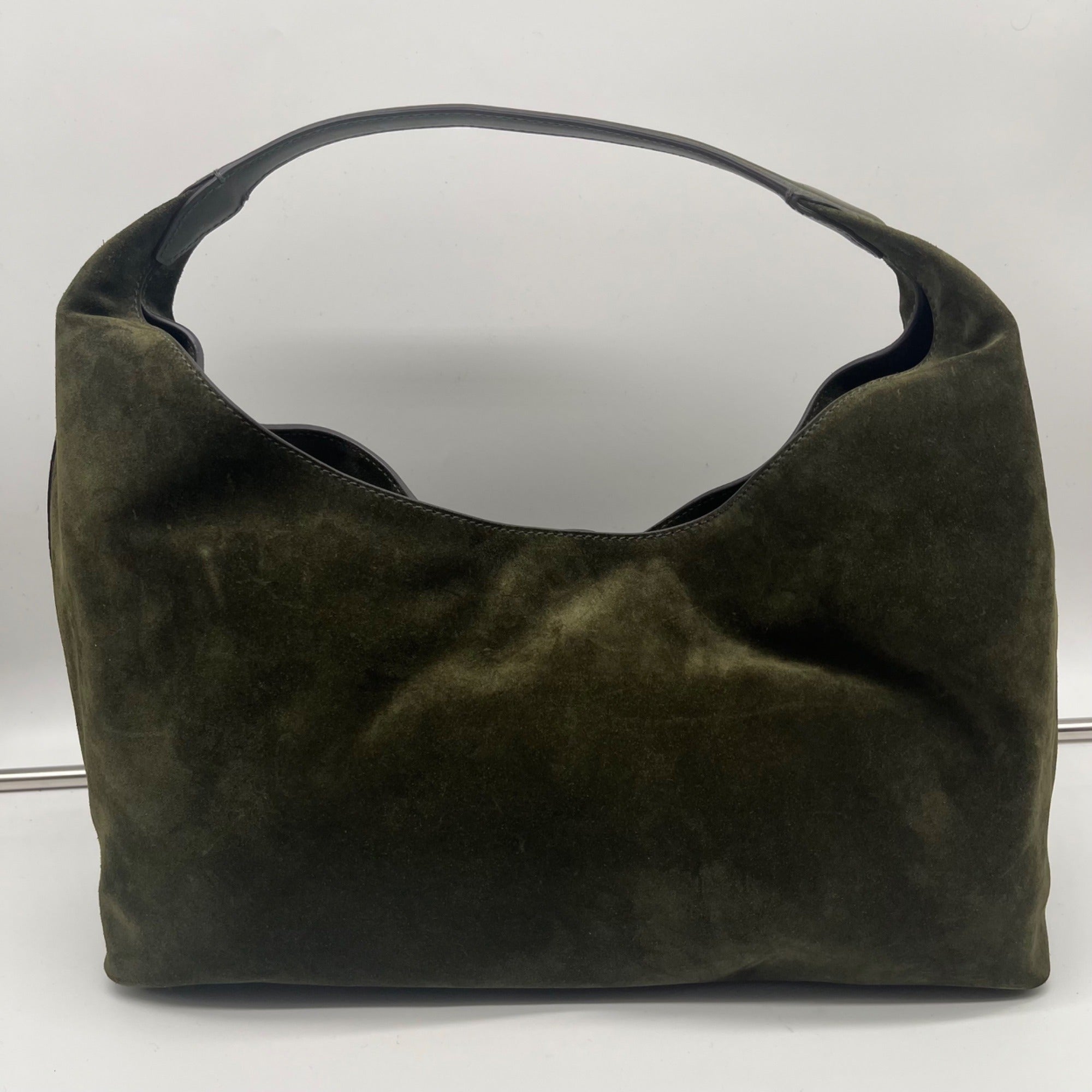 Madewell the Mylie Green Suede Shoulder Bag