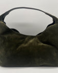 Madewell the Mylie Green Suede Shoulder Bag