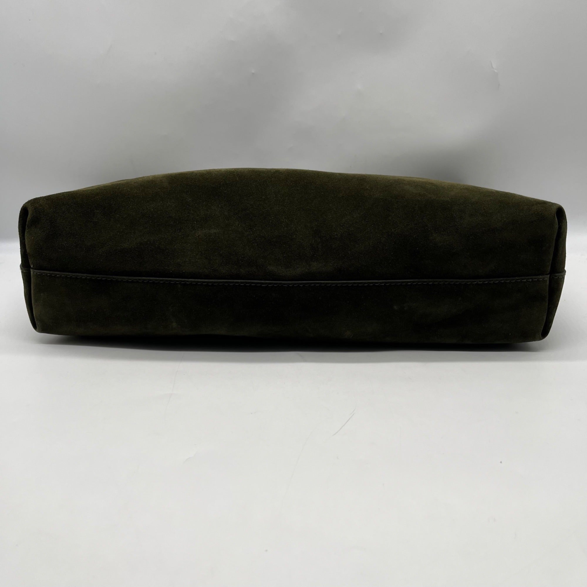 Madewell the Mylie Green Suede Shoulder Bag
