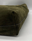 Madewell the Mylie Green Suede Shoulder Bag
