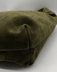 Madewell the Mylie Green Suede Shoulder Bag