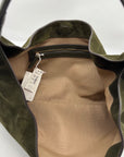Madewell the Mylie Green Suede Shoulder Bag