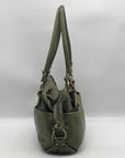 Tignanello Green Leather Multipocket Shoulder Bag