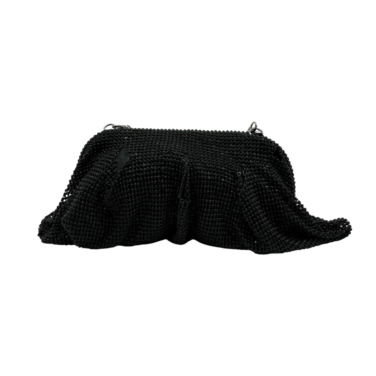 I.N.C International Concepts Black Mesh Pleated Clutch