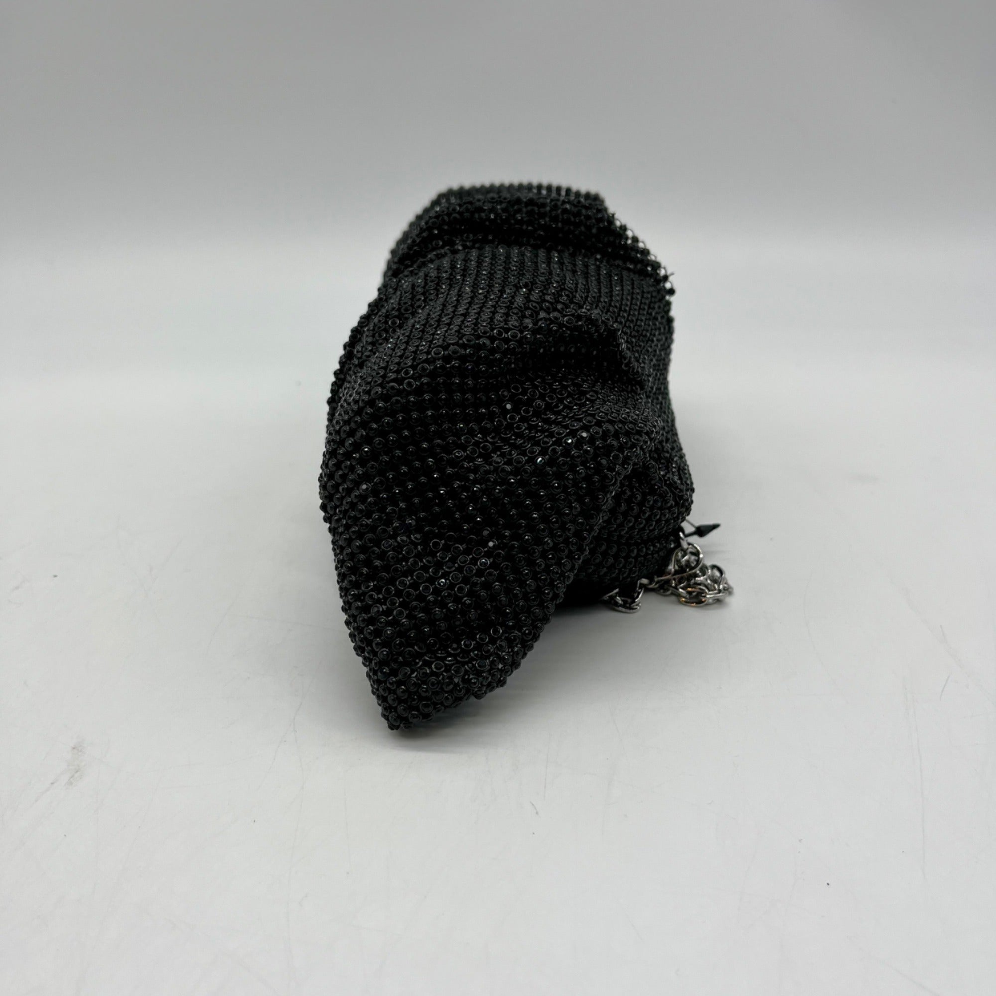 I.N.C International Concepts Black Mesh Pleated Clutch