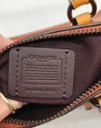 Coach Orange Pebbled Leather Lacey Crossbody Bag CB876