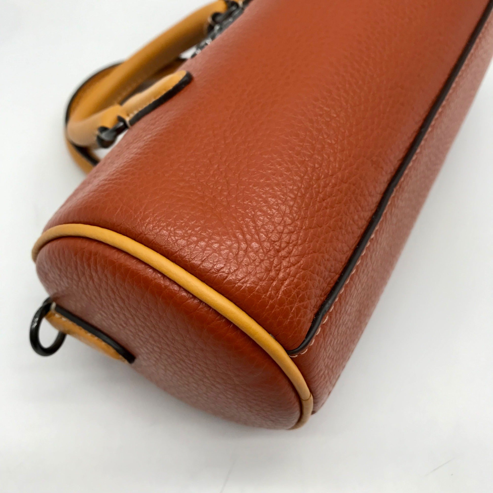 Coach Orange Pebbled Leather Lacey Crossbody Bag CB876