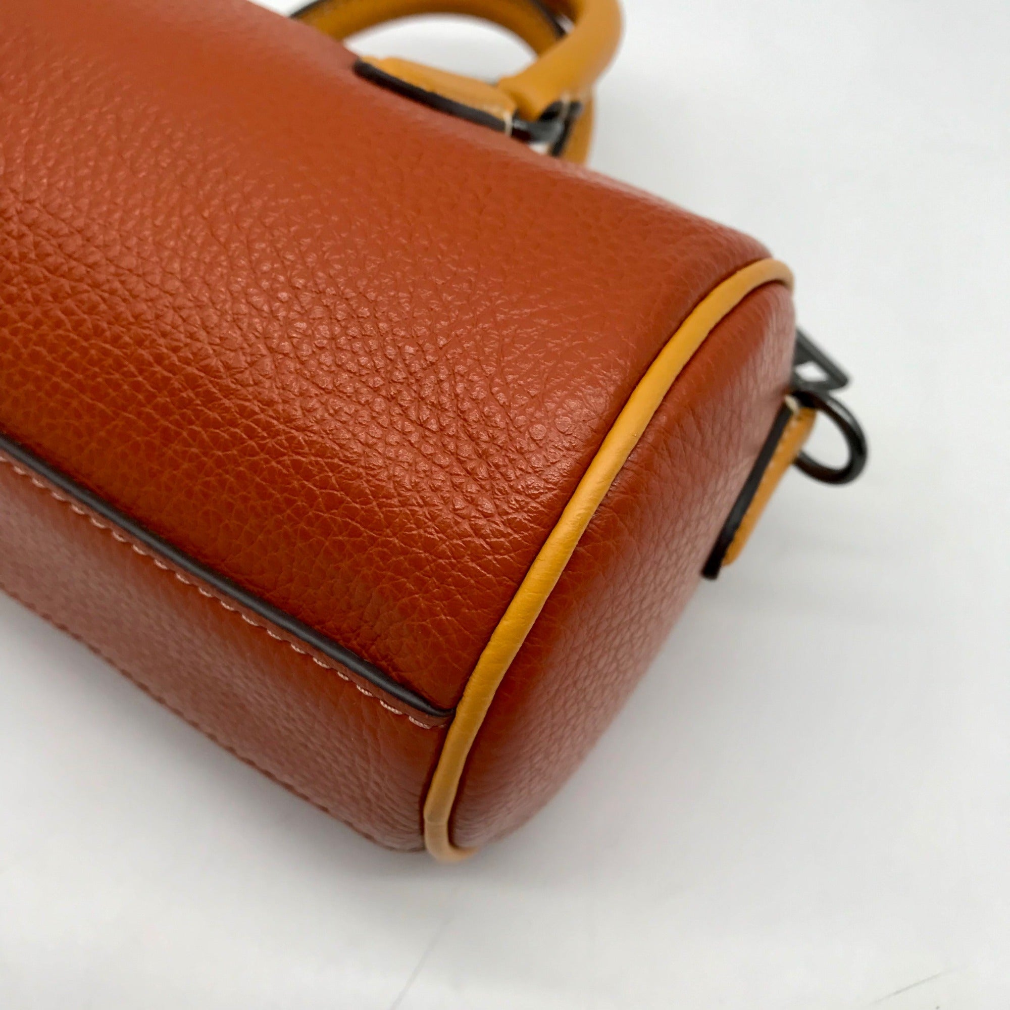 Coach Orange Pebbled Leather Lacey Crossbody Bag CB876