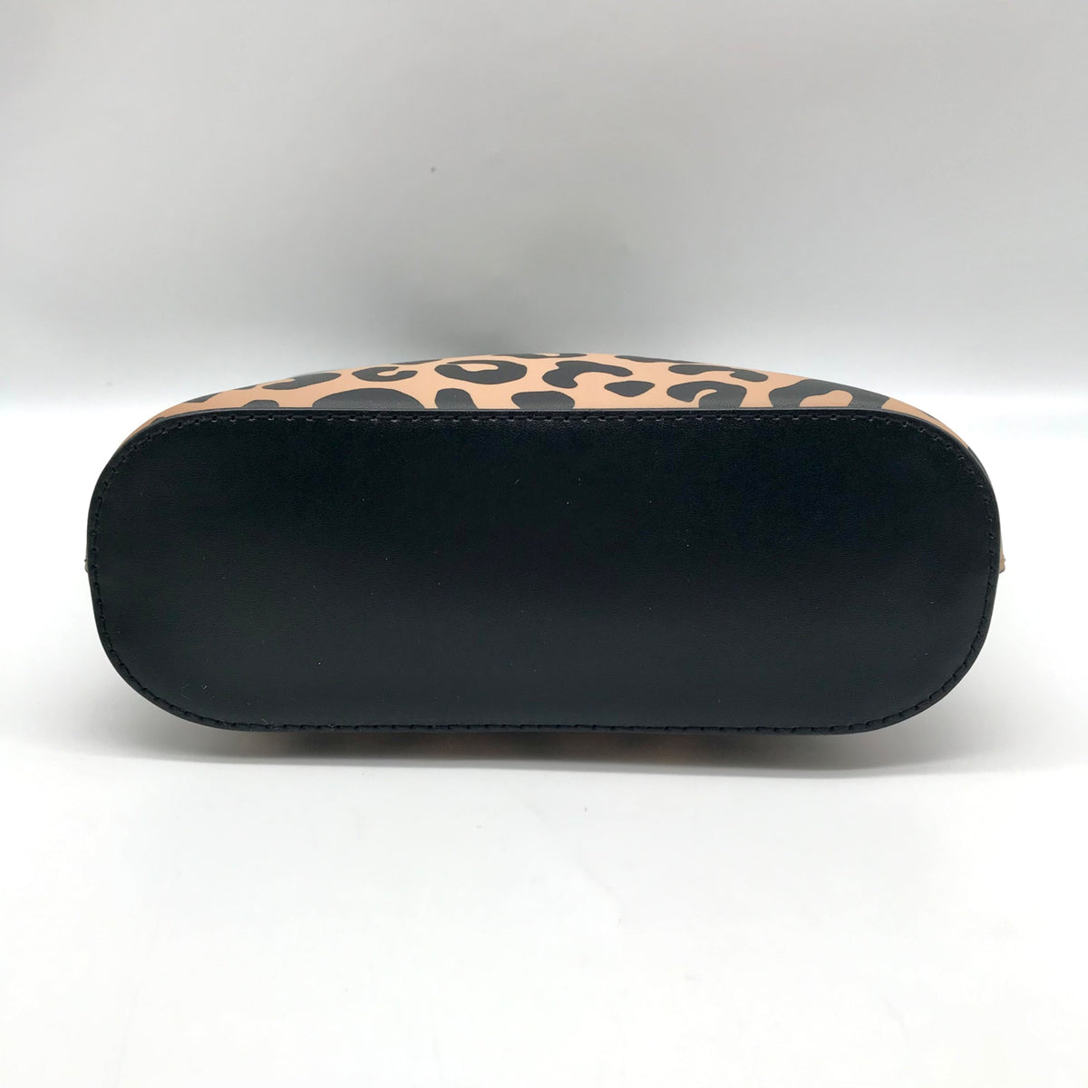Kate Spade Tan &amp; Black Leather Kali Leopard Print Dome Crossbody
