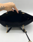 Michael Kors Black Saffiano Leather Jet Set Travel Chain Tote Bag