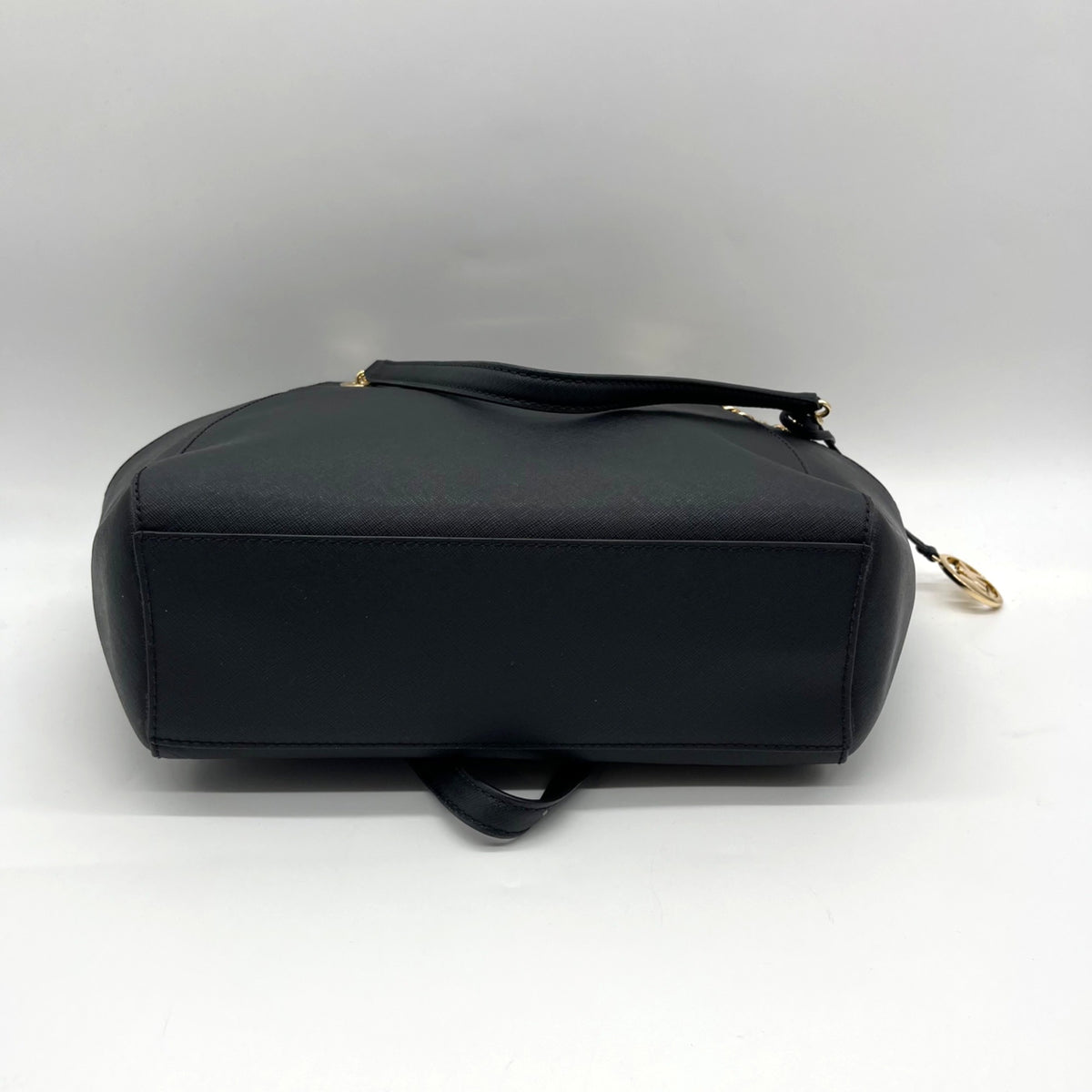 Michael Kors Black Saffiano Leather Jet Set Travel Chain Tote Bag