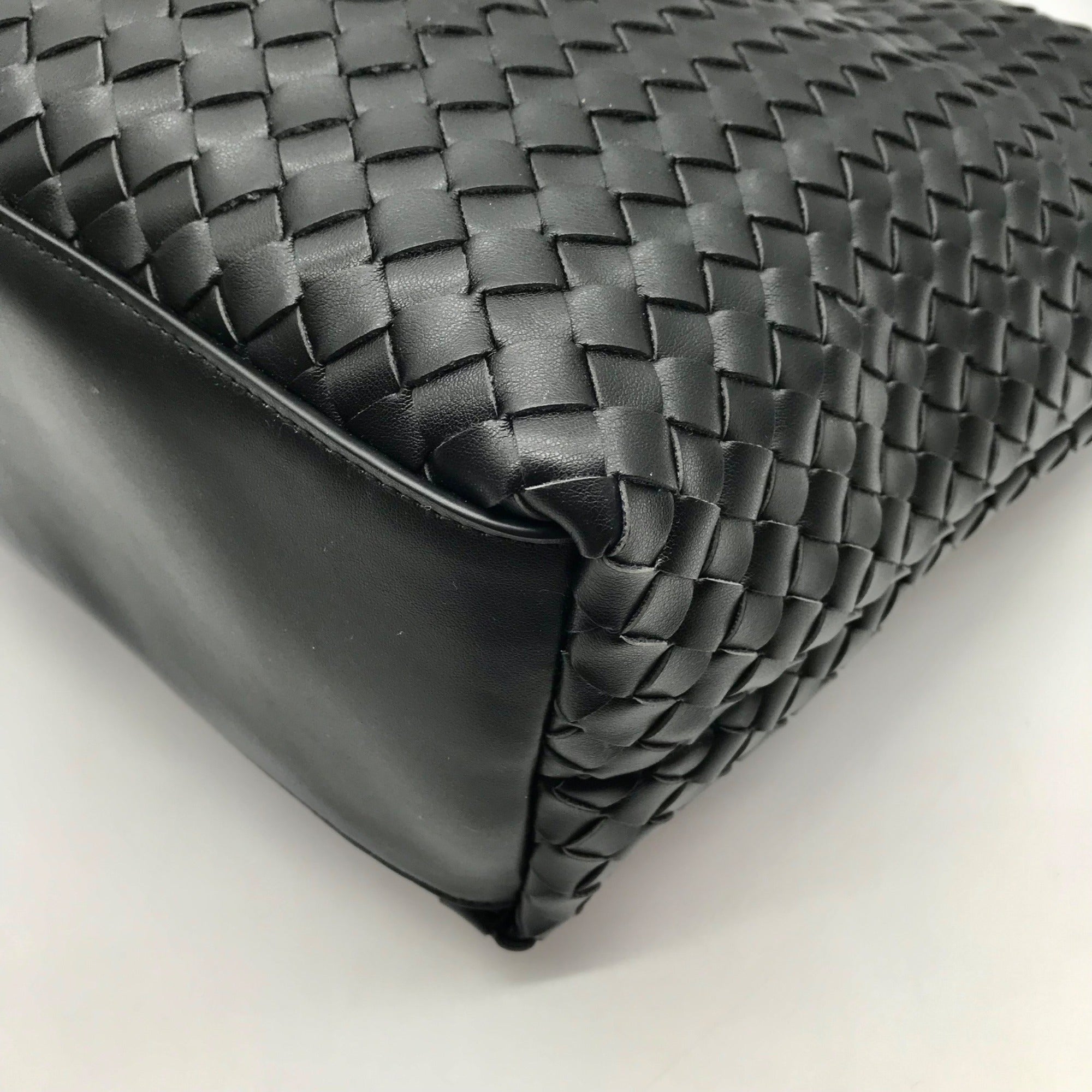 On 34th Black Woven Tote Bag