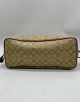 Coach Beige Monogram Canvas Shoulder Bag