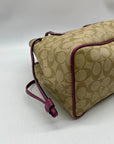 Coach Beige Monogram Canvas Shoulder Bag