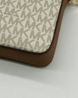 Michael Kors Cream Monogram Coated Canvas Crossbody Bag