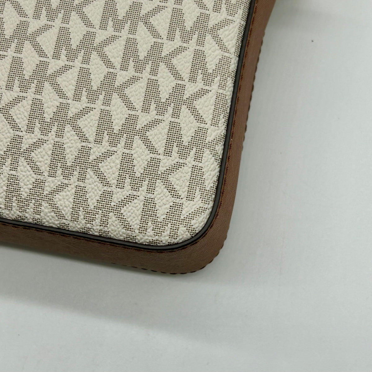 Michael Kors Cream Monogram Coated Canvas Crossbody Bag