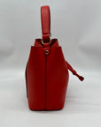 Nanette Lepore Red Drawstring Crossbody Bag