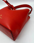 Nanette Lepore Red Drawstring Crossbody Bag