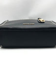 Michael Kors Black Leather Small East West Gigi Messenger Tote