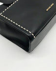 Michael Kors Black Leather Small East West Gigi Messenger Tote