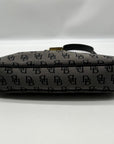 Dooney & Bourke Gray and Black Signature Canvas Shoulder Bag