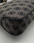 Dooney & Bourke Gray and Black Signature Canvas Shoulder Bag