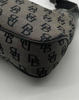 Dooney & Bourke Gray and Black Signature Canvas Shoulder Bag