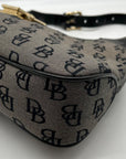 Dooney & Bourke Gray and Black Signature Canvas Shoulder Bag