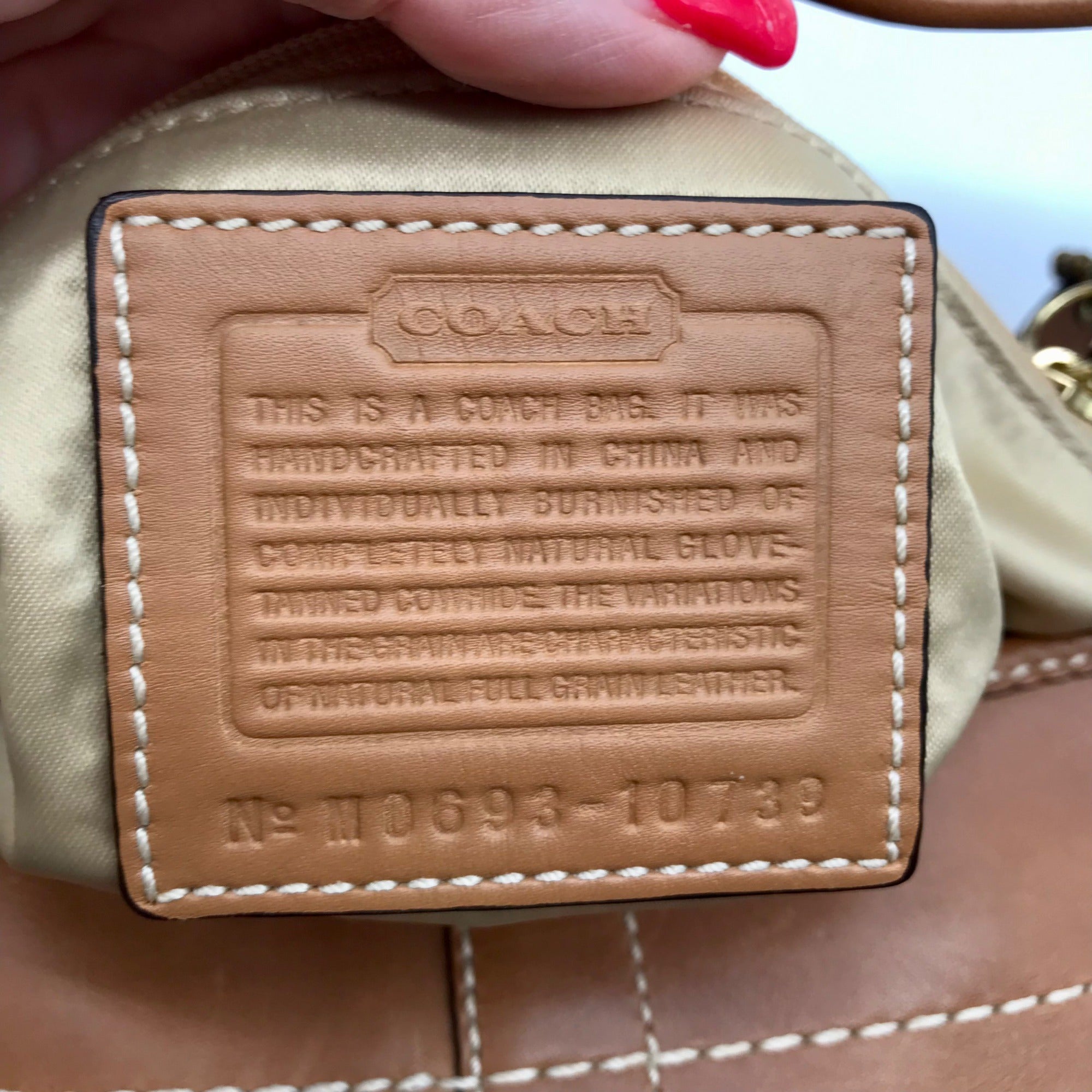 Vintage Coach Tan Leather Ergo Shoulder Bag &amp; Matching Wallet