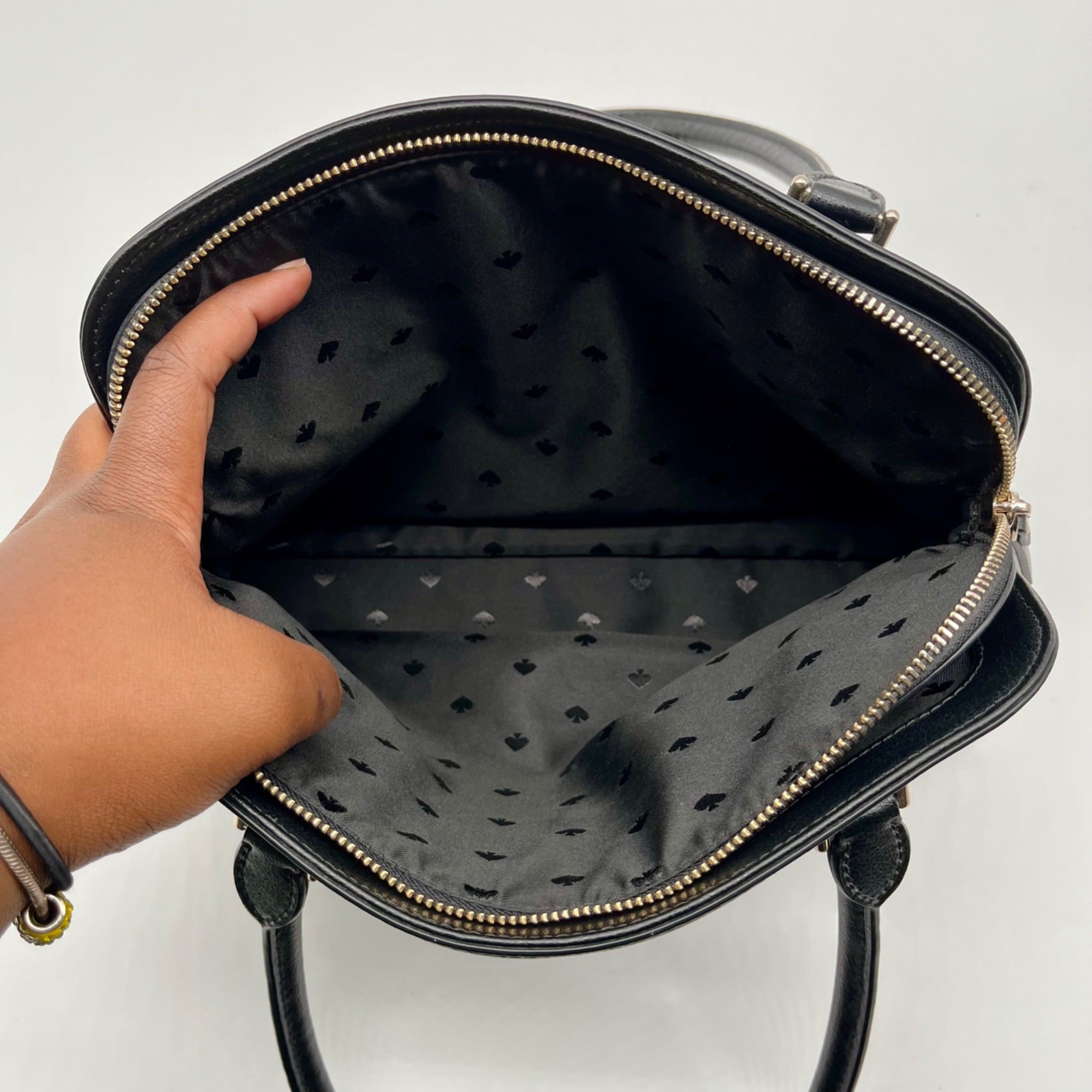 Kate Spade Black Refined Grain Leather Shoulder Bag