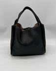 Kate Spade Pebbled Leather Black Knott Medium Tote Bag