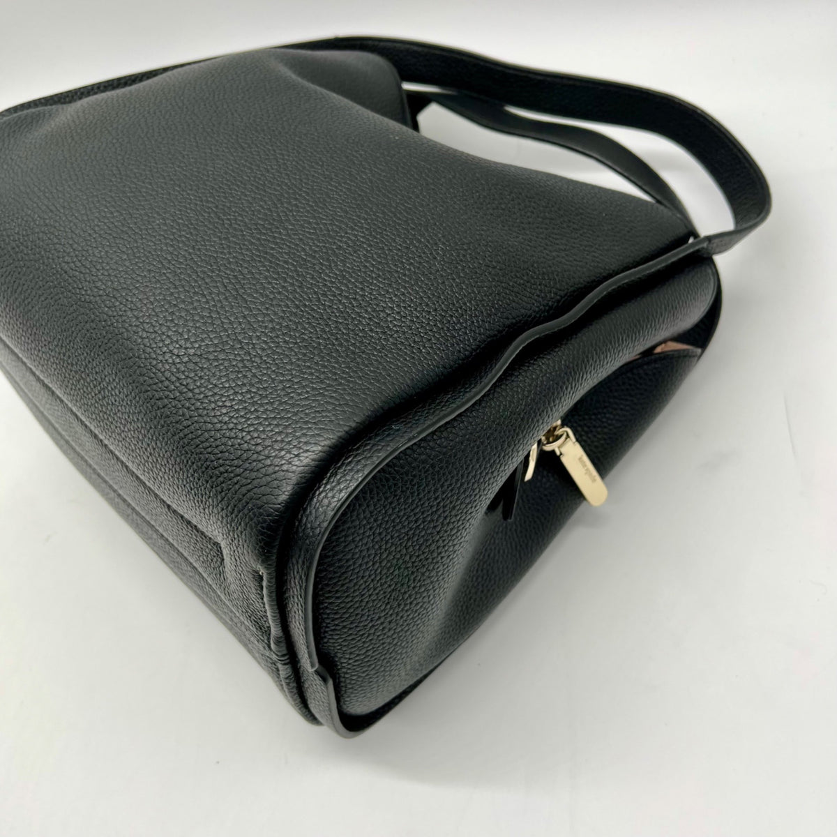 Kate Spade Pebbled Leather Black Knott Medium Tote Bag