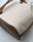Like Dreams Off White Debossed Faux Leather Bucket Bag