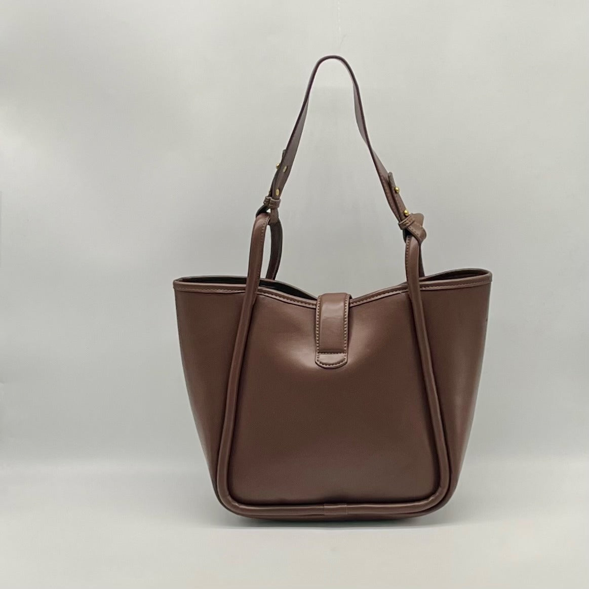 MMS Brands Brown Leather Style Shoulder Bag